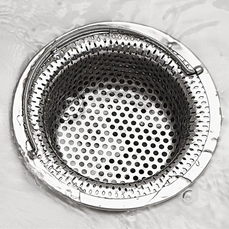 Kitchen Sink Filter Stainless Steel Garbage Food Residue Hair Catcher Sewer Mesh Strainers Bathroom Drain Hole Filter Trap