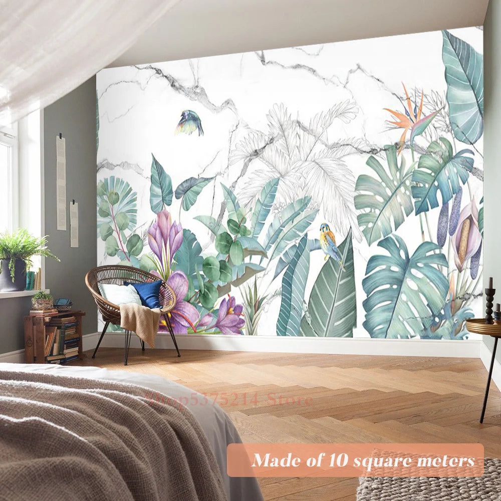 Baby Kids Room Decorative Wallpaper Jungle Animals Printed Wall Wallpapers For Nursery Room Renovation Elephant Giraffe Custom