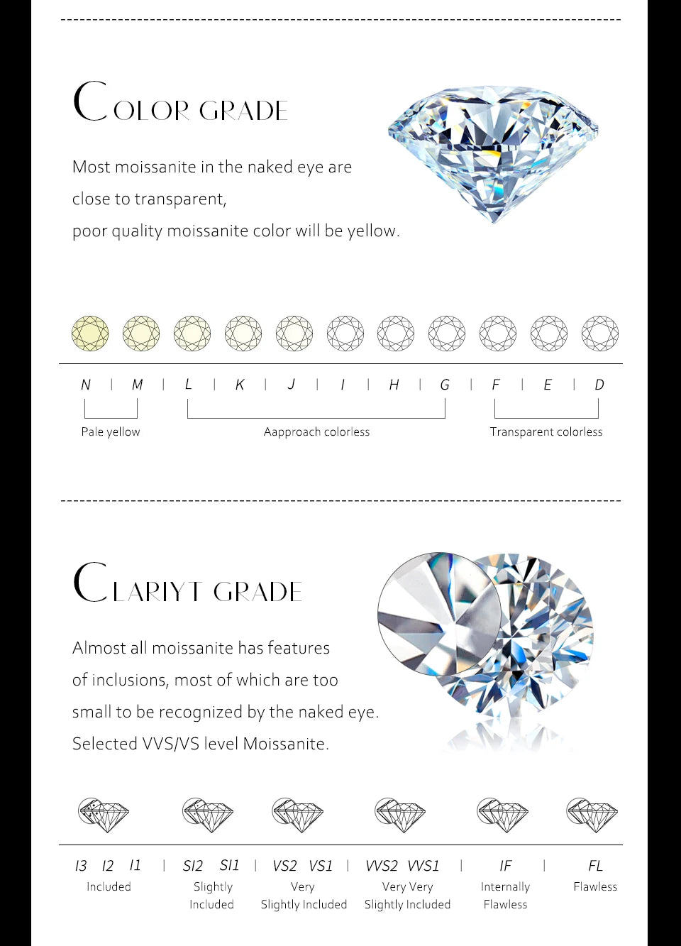 2020 New Couple Wedding Rings 925 Silver Round Brilliant Cut Diamond Test Past D Color Moissanite Engagement Ring for Men Women