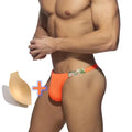 Men's Swimming Trunks with Push Pad Low Waist Bikini Panties Solid Sexy Swimsuit Quick-Drying Swimming Shorts Beach Swim Surf