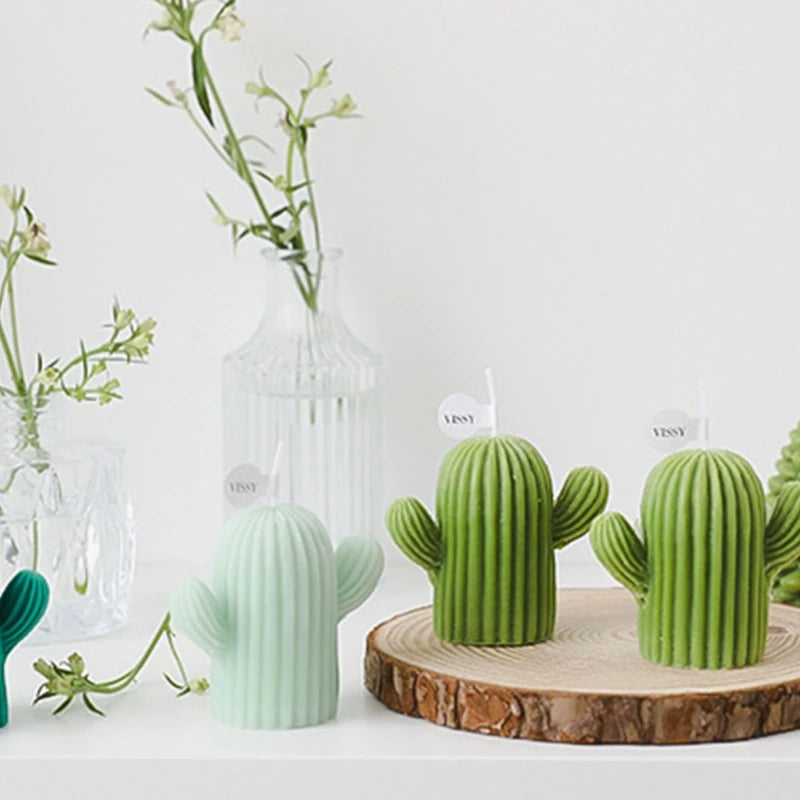 Small Cactus Scented Wax Candles Ornament for Home Bedroom Office Wedding Party Decoration for Cre