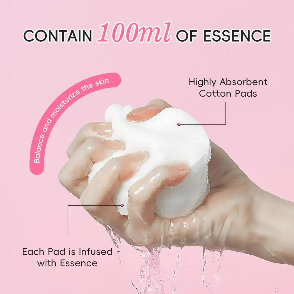 Sakura Toner Pads for Soothing, Hydrating & Redness Relief, Gentle for Sensitive Skin,Daily Night Moisturizing Face Skin Care