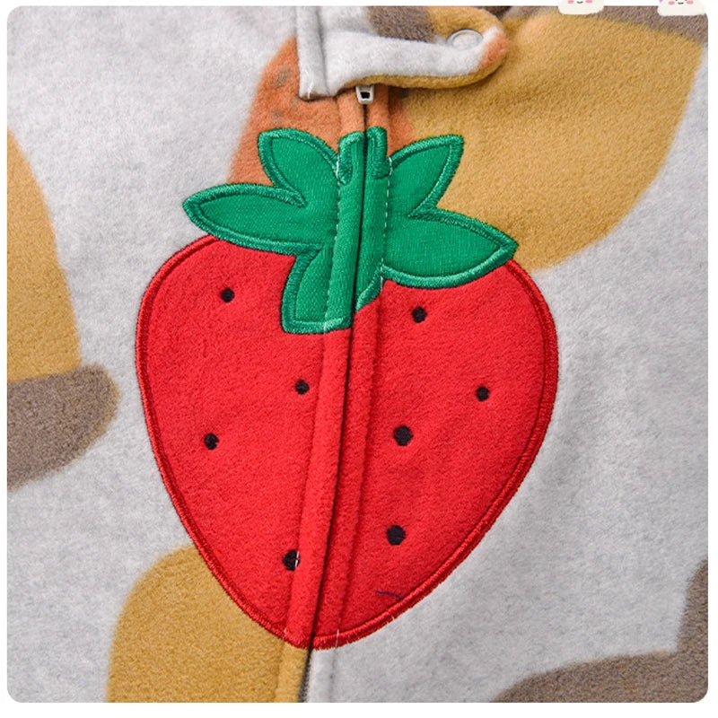 Newborn Baby Boy Girl Rompers Clothes Winter Pajamas Zipper Fleece Fall Infants Outfit Animal Jumpsuit Clothing 0 -12 Months New