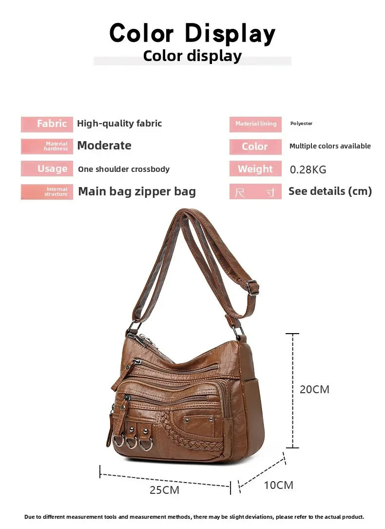 2026 New Ladies Soft Leather Bags High Quality Purses and Handbags Famous Designer Crossbody Shoulder Bag for Women Sac A Main