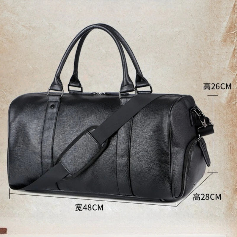 Men's Travel Bag Luxury Large Capacity  Luggage Duffle Bag Leather Portable Durable Crossbody Gym Purse Handbag Luggage Outdoor
