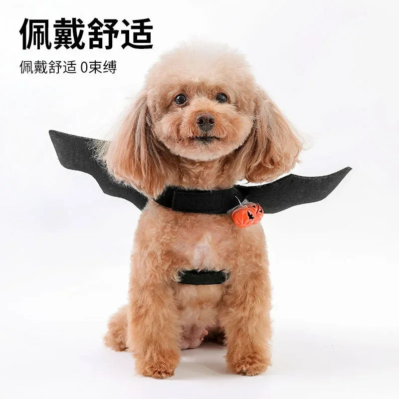 Halloween Pet Costumes, Bat Wings, Bell Models, Dog and Cat Role-playing, Felt Costumes, Clothing Supplies