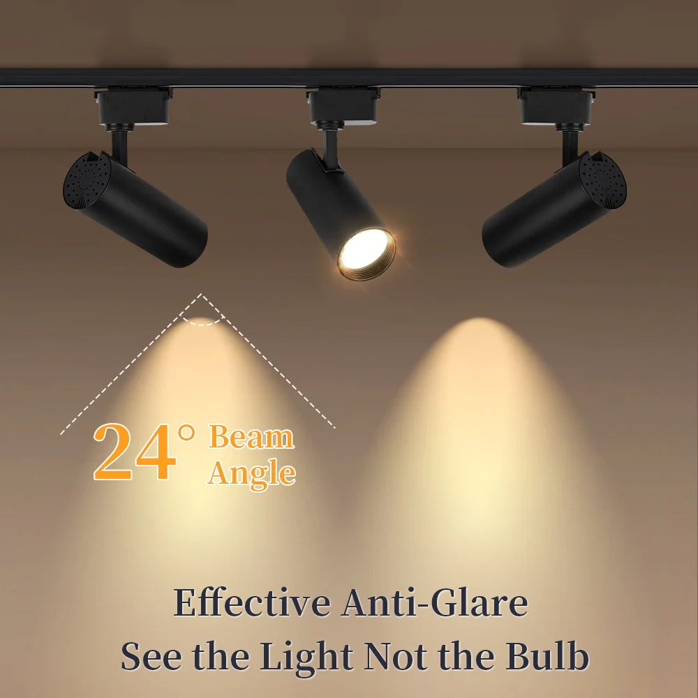 Dimmable Track Light with Remote Control Led Spot Lights 110V 220V Ceiling Lamp for Living Room Bedroom Kitchen Linear Lighting