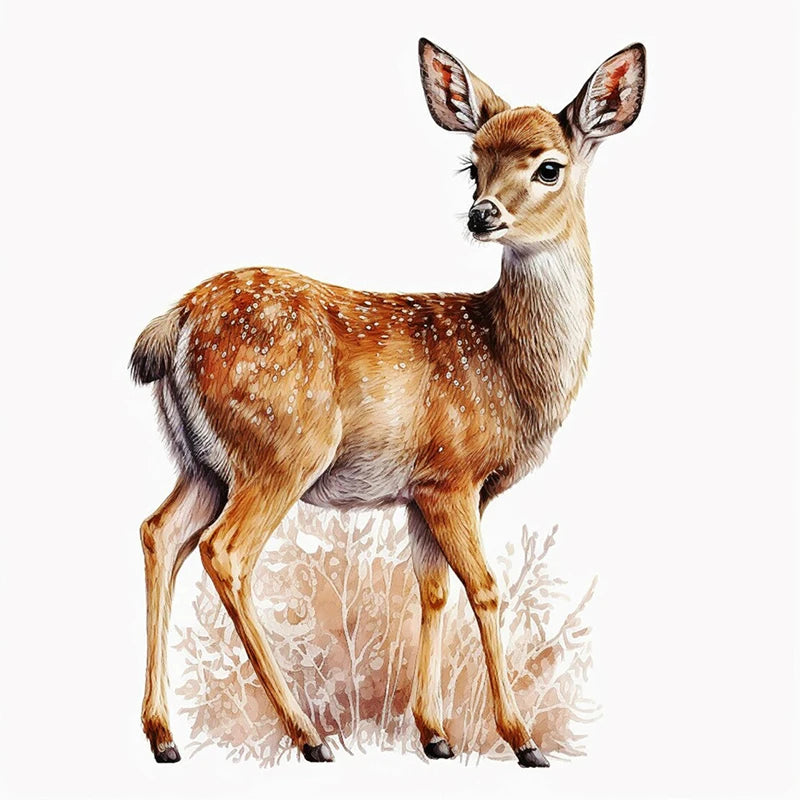 C400#Cute Deer Wall Sticker Kids Room Background Home Decoration Mural Living Room Wallpaper Funny Decal