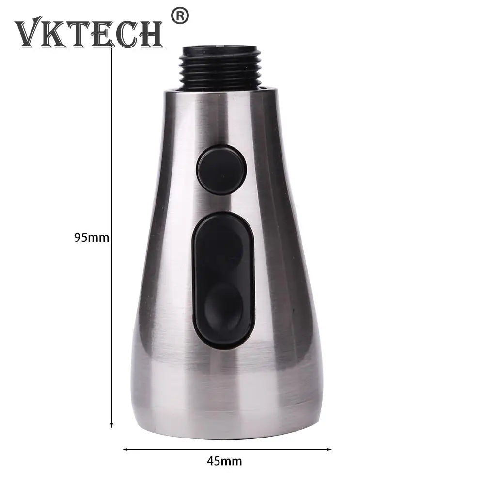 Stainless Steel 360 Degree Rotating Kitchen Bathroom Faucet Head 2Modes Adjustable Sink Basin Filter Tap Pull-Out Nozzle Sprayer
