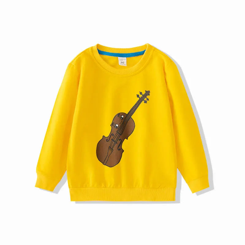 Children Sweatshirts Long Sleeve Tops for Kids Cartoon Boys T-shirts Spring Autumn Girls Pullovers Toddler Outfits Baby Tees