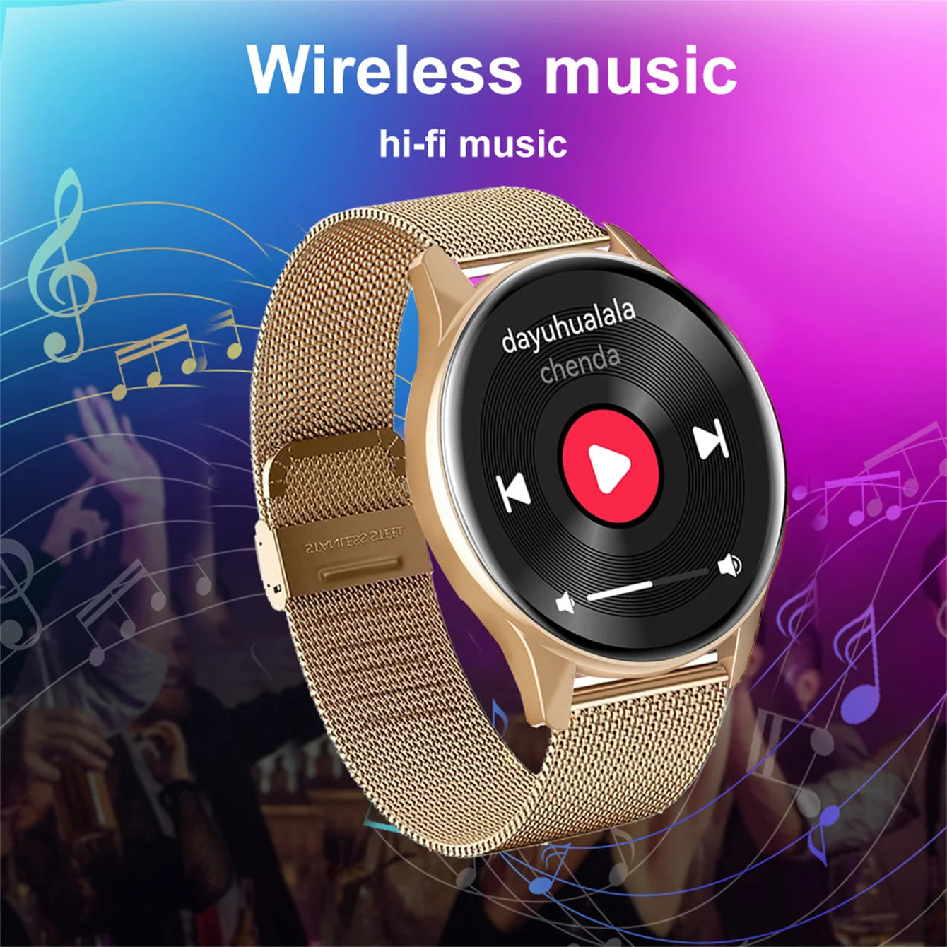 Smart Watch, Wireless Call/Dial, Multi-Sport Mode, Alerts, For Men and Women, Customized Wallpaper, iPhone/Andriod