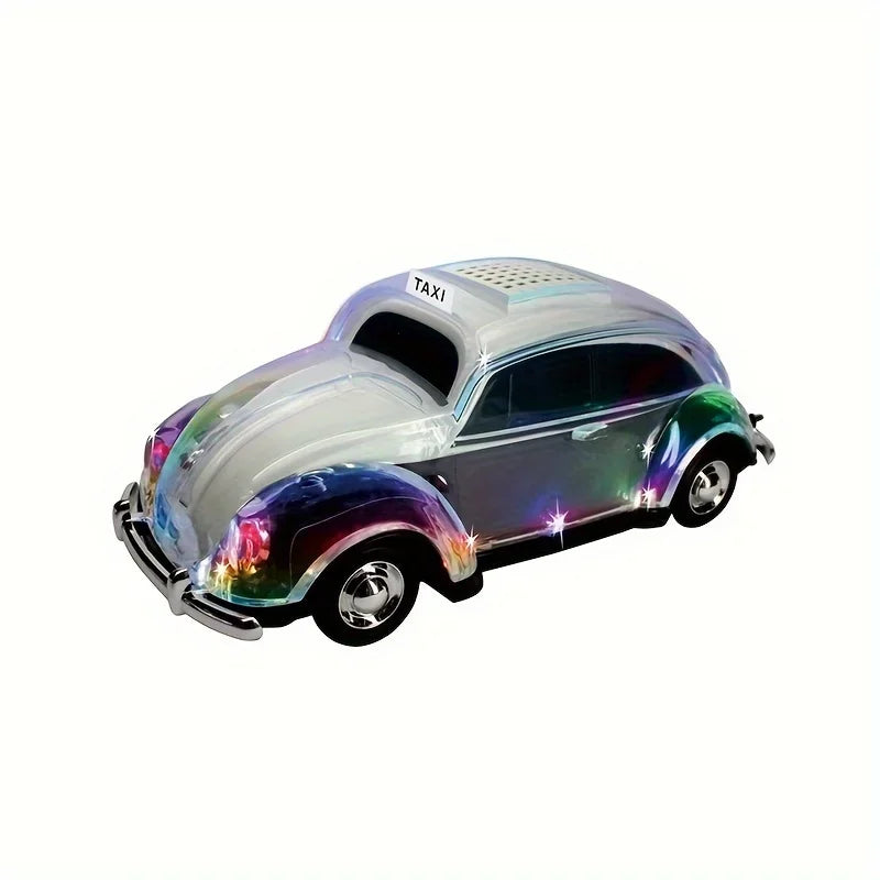 Portable Wireless Speaker Colorful  LED Flash Light Car Shape Bluetooth Subwoofer Music Player USB FM TF AUX TWS Party Gift