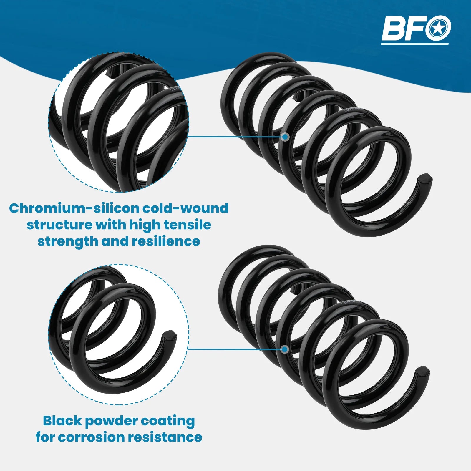 3" Front Lowering Coil Springs Drop For Chevrolet GMC C1500 Suburban 1992-1998