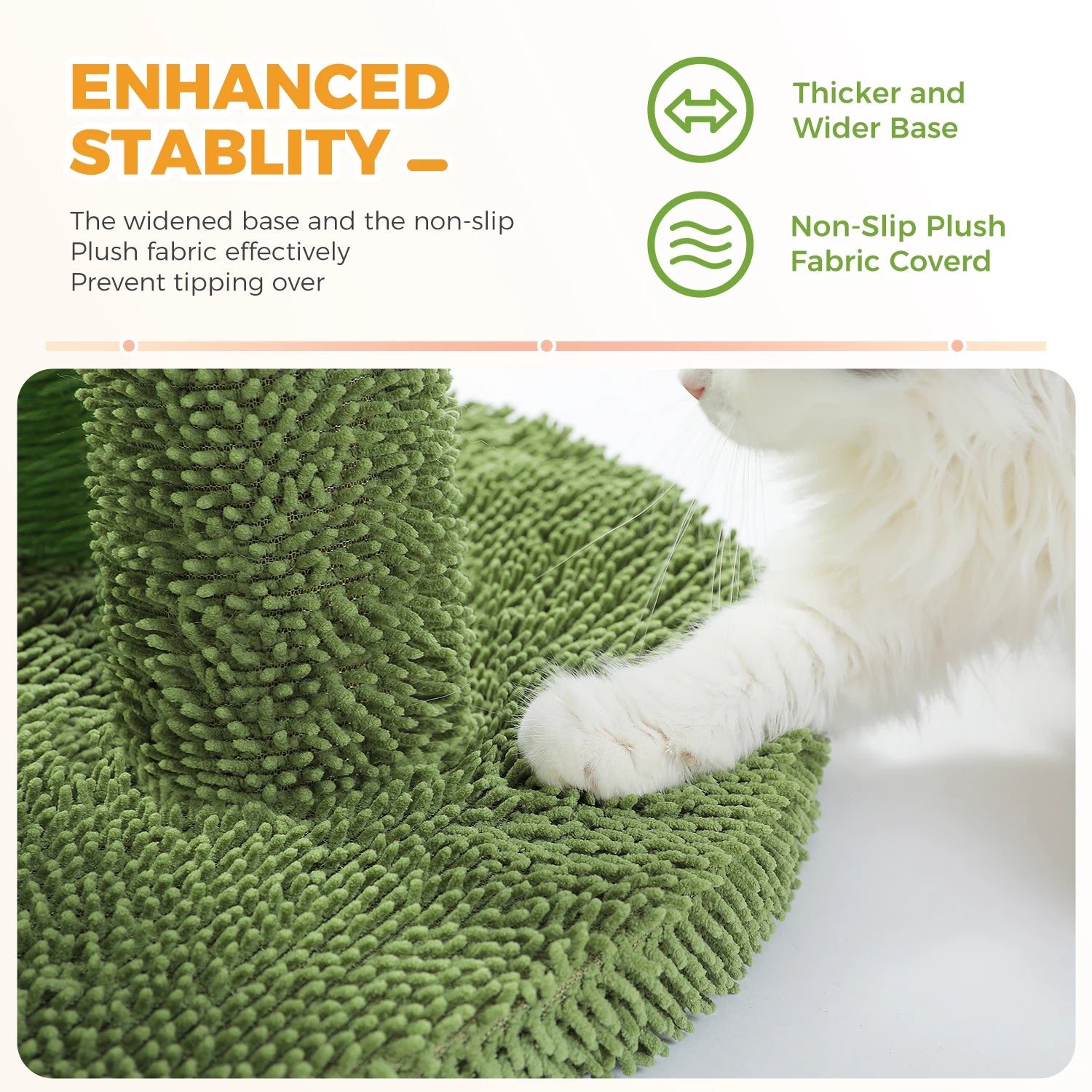 Cactus Cat Tree with Lagre Condo, Hammock, Dangling Ball, Small Cat Tower, Cat Scratching Post for Indoor, Cat Toys