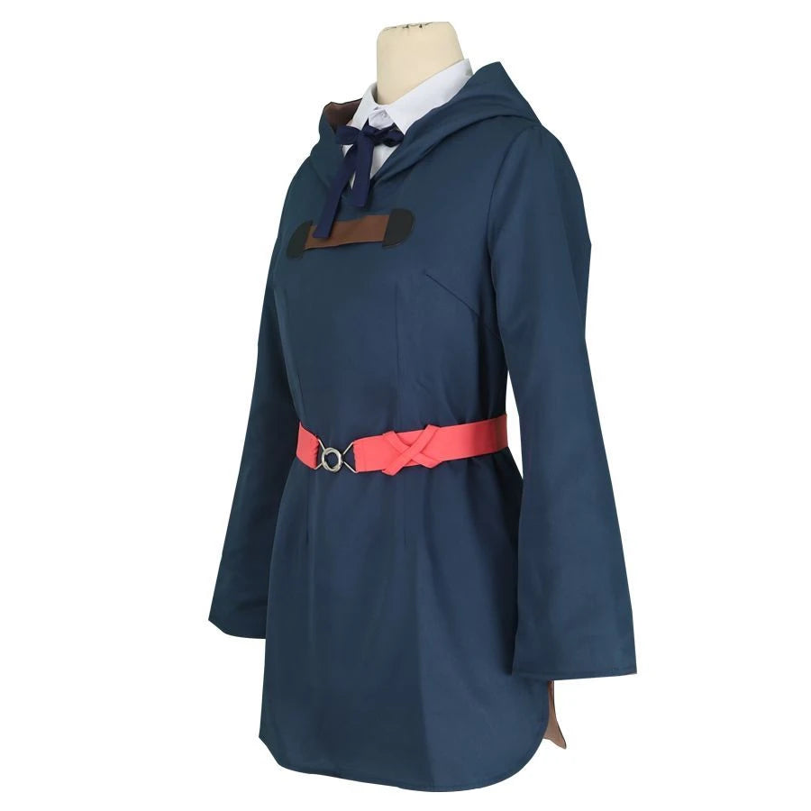 Anime Womens Costume Atsuko Akko Kagari cosplay Little Witch Academia Outfit Halloween Christmas Outfit Cloak Maid Dress