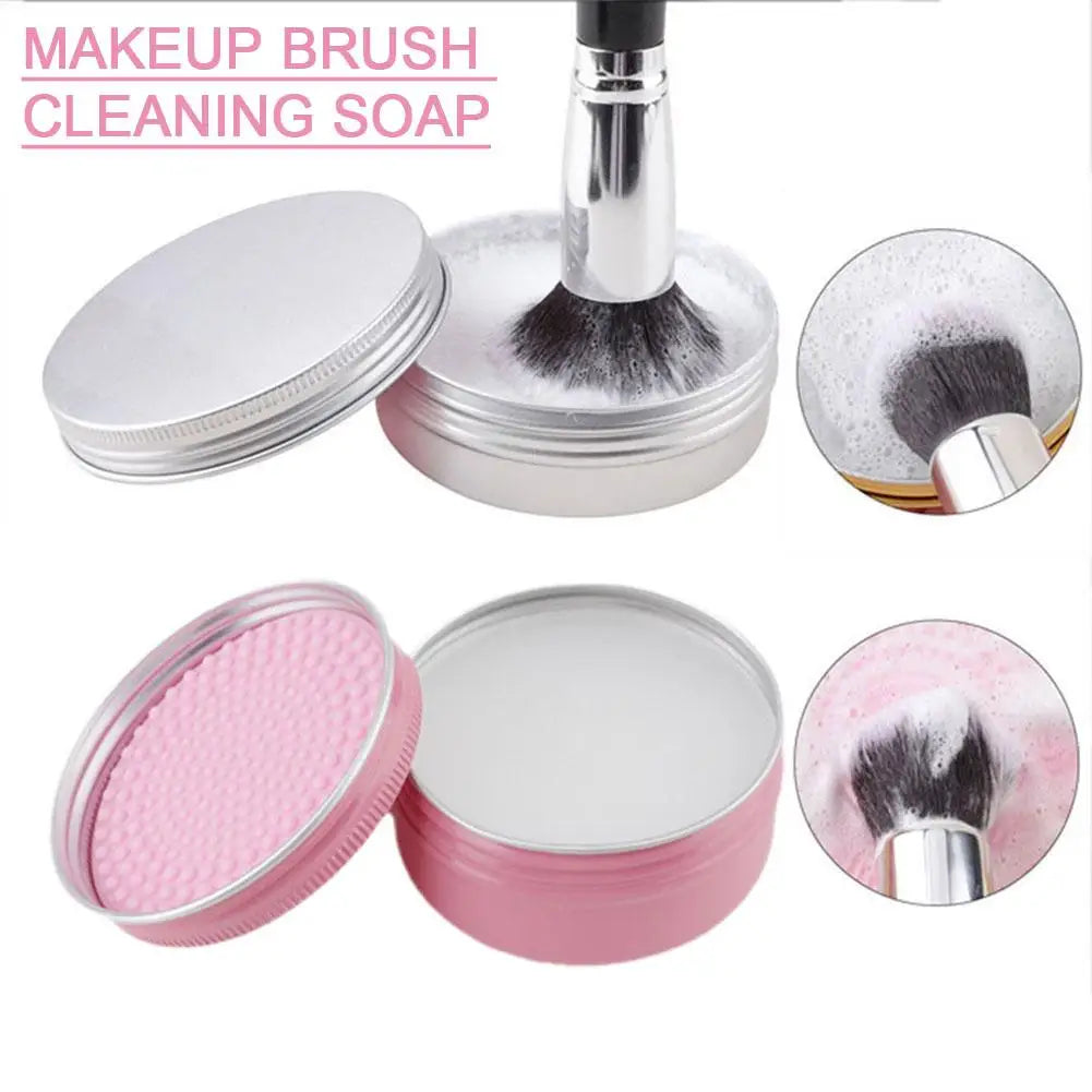 Makeup Brush Cleaner Shampoo Soap Solid Brush Cleaning and Bar Cosmetic Brush Removes Dirty Cleaning Soap Color Stain Pad