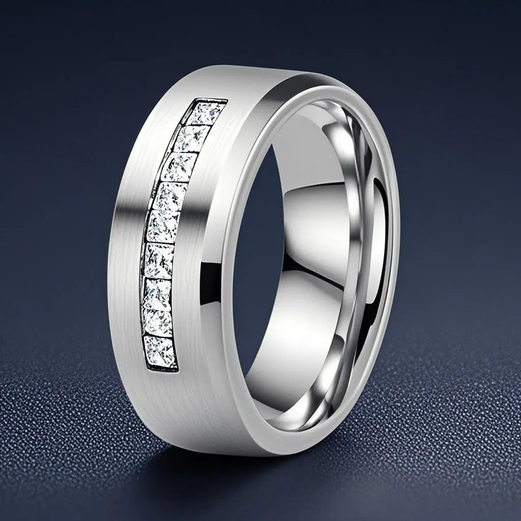New Unisex Rings Simple Luxury Stainless Steel Fashion Wedding Jewelry Gift for Men & Women Korean Fashion Trend Jewelry Льготы