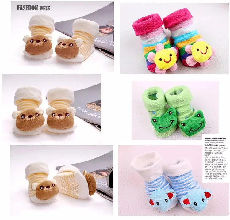 Newborn Baby Socks For Boys Girls Cotton Animal Cartoon Slipper Infant Boy Girl Socks Anti Slip Casual Toddler Home Floor Sock