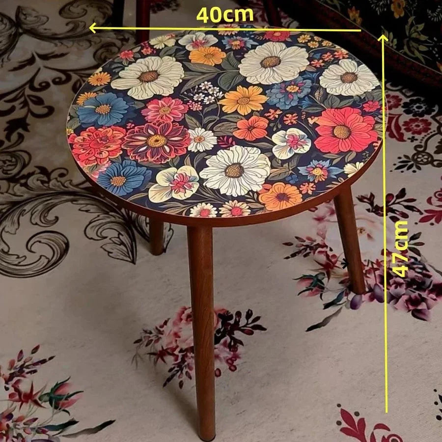 American Printed Coffee Table Retro Living Room Sofa Edge Several Bedrooms Floor Standing Bedside Table Furniture Living Room