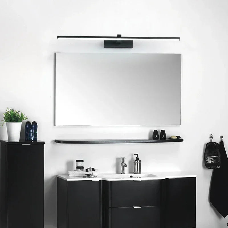 Modern LED Wall Lamp Bathroom Hardwares Sconce Three Colors Lights Aluminum Bathroom Bath Mirror Line Home Decor Light Fixture