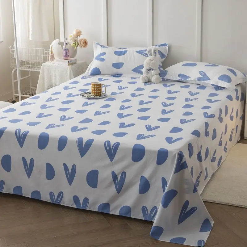 Bed Sheets Plaid Non-slip Comfortable Washed Twin Queen Full Size Nordic Style Universal Bedspread Simple Durable Antibacterial