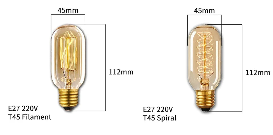 Vintage Edison LED Filament Bulb E27 220V 4W Dimmable Amber Glass ST64 G80 G95 G125 T185 A19 Retro Incandescent Lamp for Home