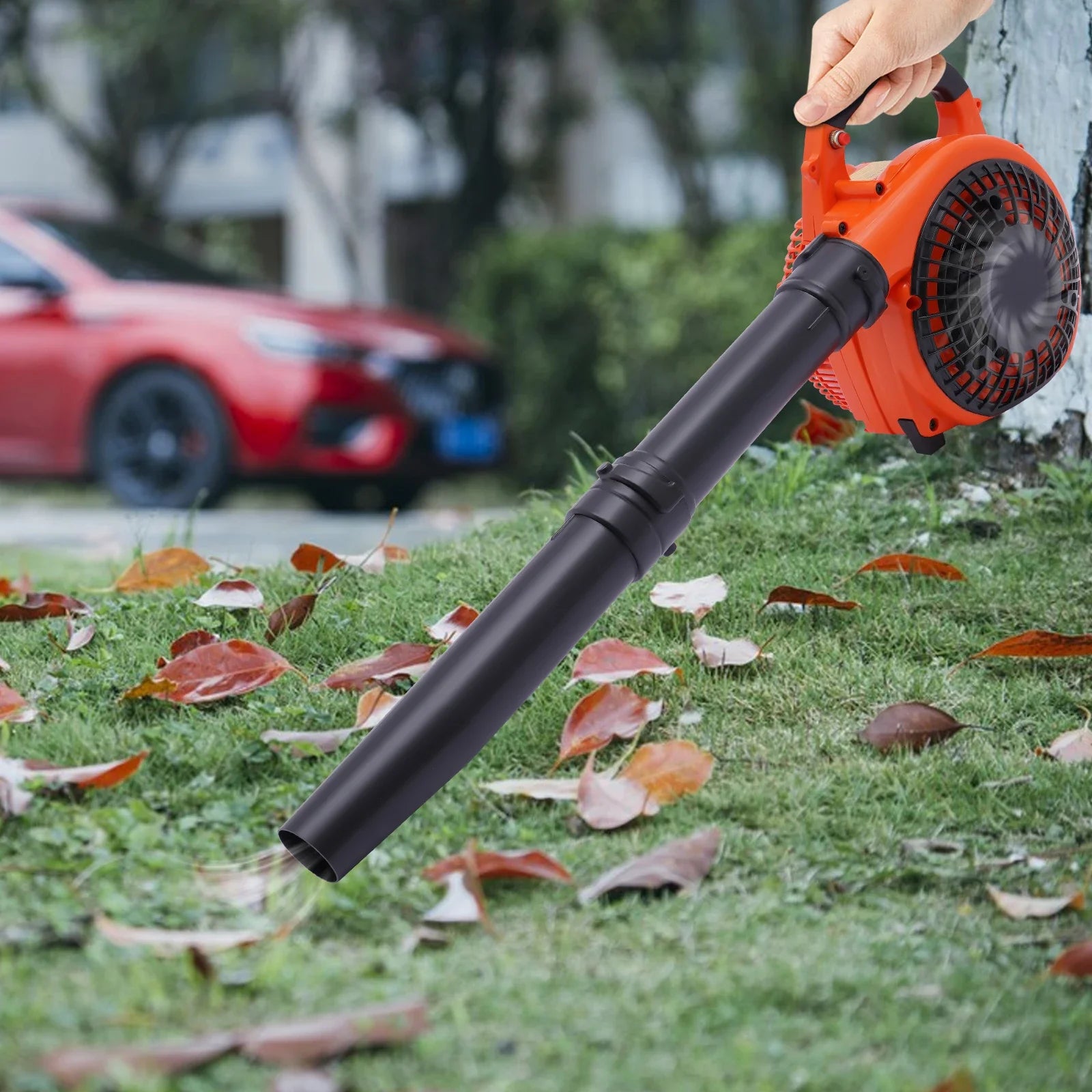 Gasoline Leaf Blower 25.4cc,Gas-Powered Leaf Blower with 25.4cc Engine,Anti-Suction Mesh,Ergonomic Handle for Yard and Lawn Care