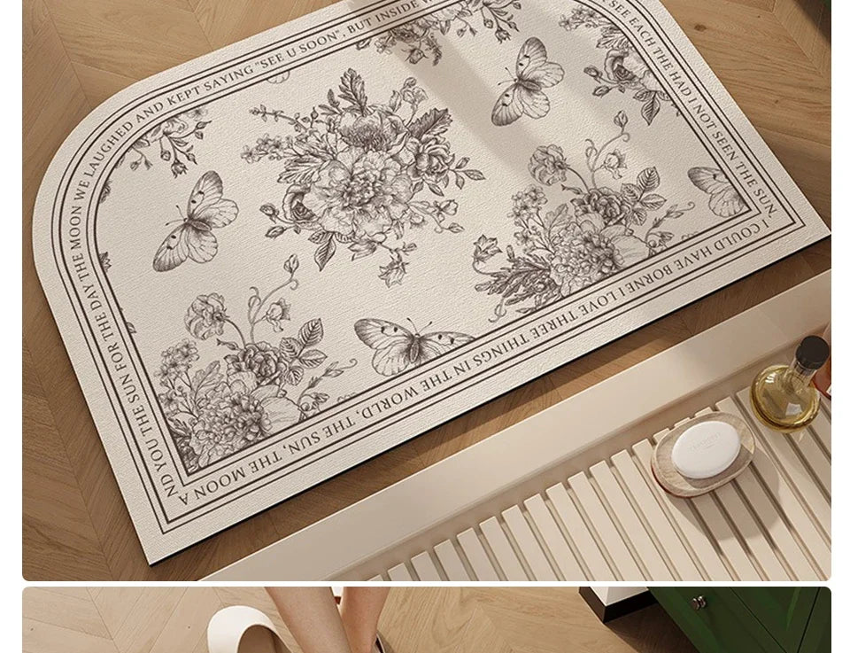 Bathroom Mat Toilet Entrance Doormat Bath Rug Non-slip Carpet  Absorbent Foot Mats for Floor Anti-slip Area Rugs Home Decor