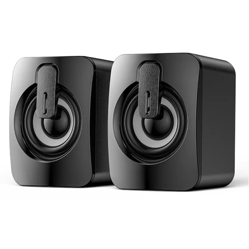 Portable Wired USB Speaker with LED Stereo Microphone HiFi Subwoofer High Sound Quality Surround Suitable for Computers
