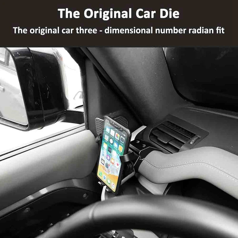Dashboard Side Phone Holder Mount Aluminum Alloy For Land Rover Defender 90 110 2020 2021 2022 Car Accessories