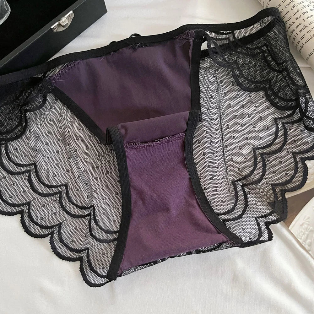 Women's Sexy Lace Underwear Low-Rise Briefs Lingerie Comfortable Underpants Ladies Fashionable Panties Sexy Lingerie For Women