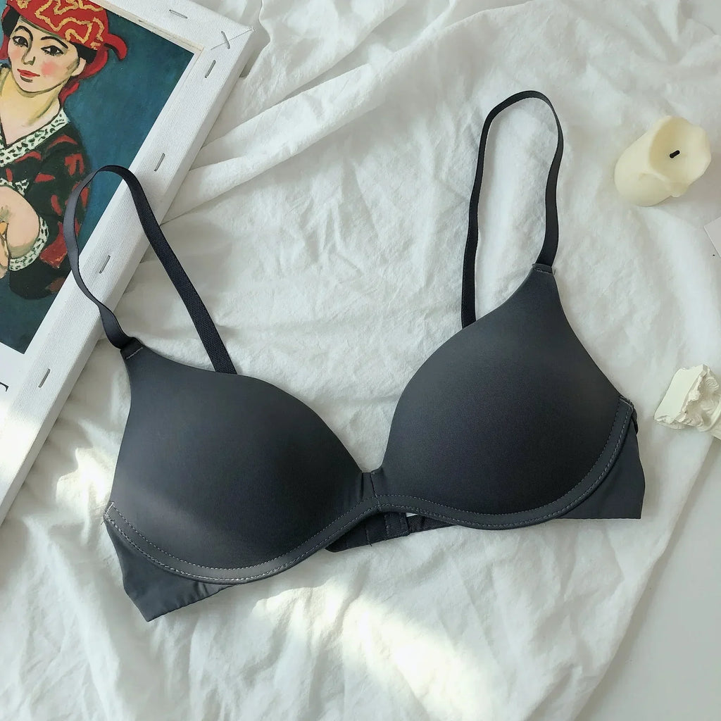 Bras for Women Seamless Backless Underwear Sexy Lingerie 3/4 Cup Bralette Top Wireless Brassiere Intimates Japanese Simple Bra