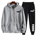 Hot selling men's sportswear trendy printed hooded sweatshirt casual pants 2-piece set