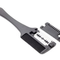 Hair Cutting Comb Hair Brushes with Razor Blades Barber Scissors Hair Salon Thinning Hairdressing DIY Styling Tools Black Handle