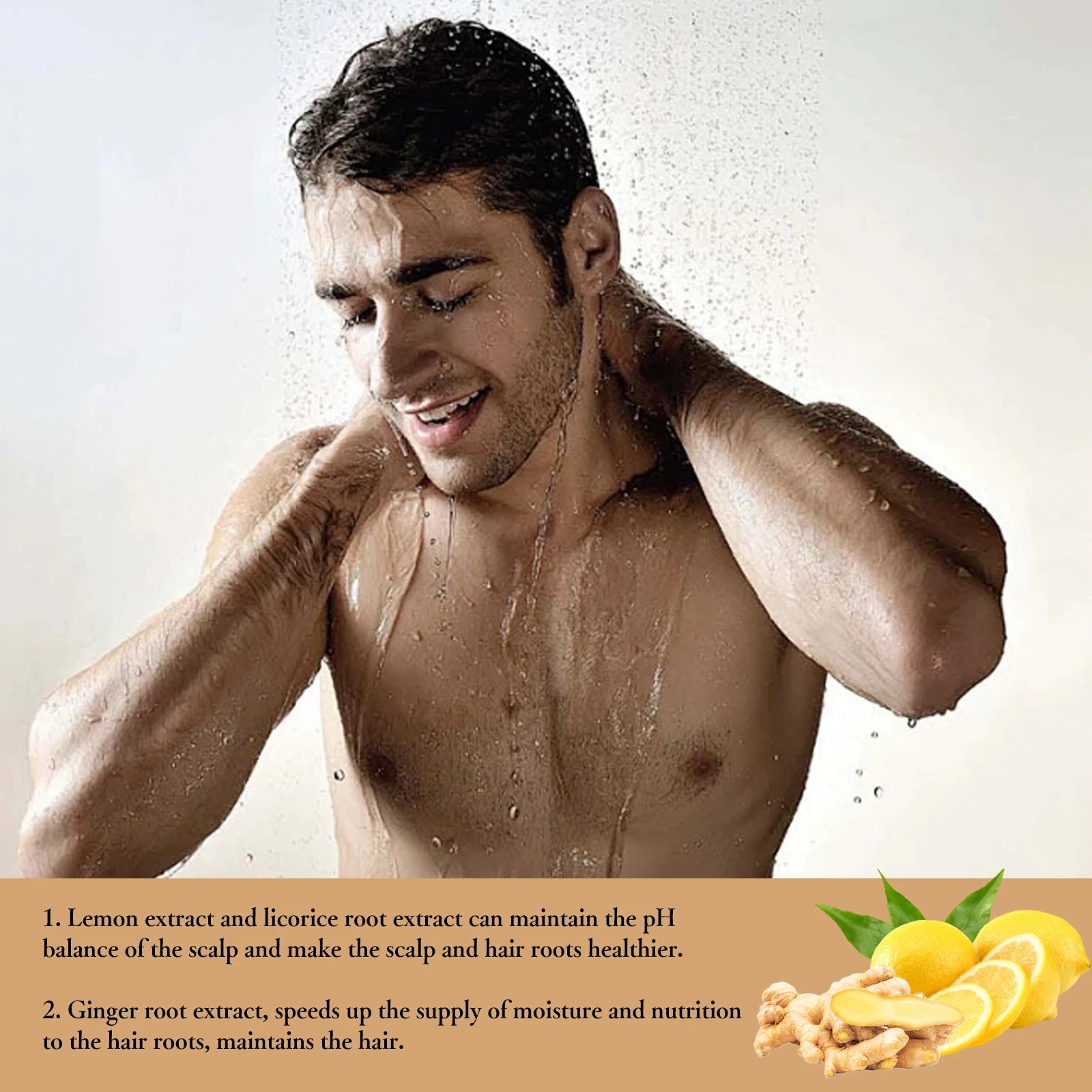 Hair Growth Shampoo for Men Strengthen Scalp Nourishing Anti Hair Loss Moisturizing Repairing Non-greasy Oil Control Clean 100ml
