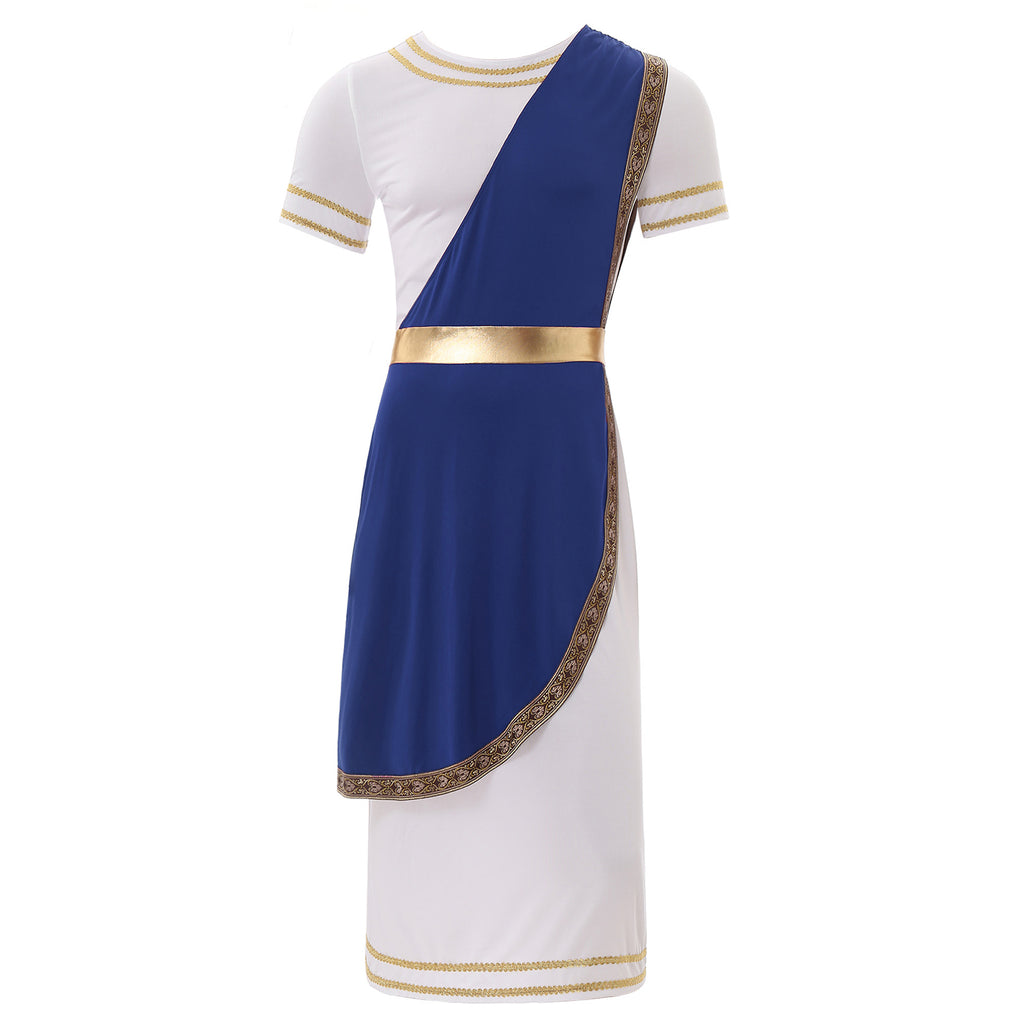Mens Ancient Greek God Cosplay Outfit Roman Robe Costumes Ancient Greek Toga Spartan Dress Up Retro Vintage Warrior Clothing