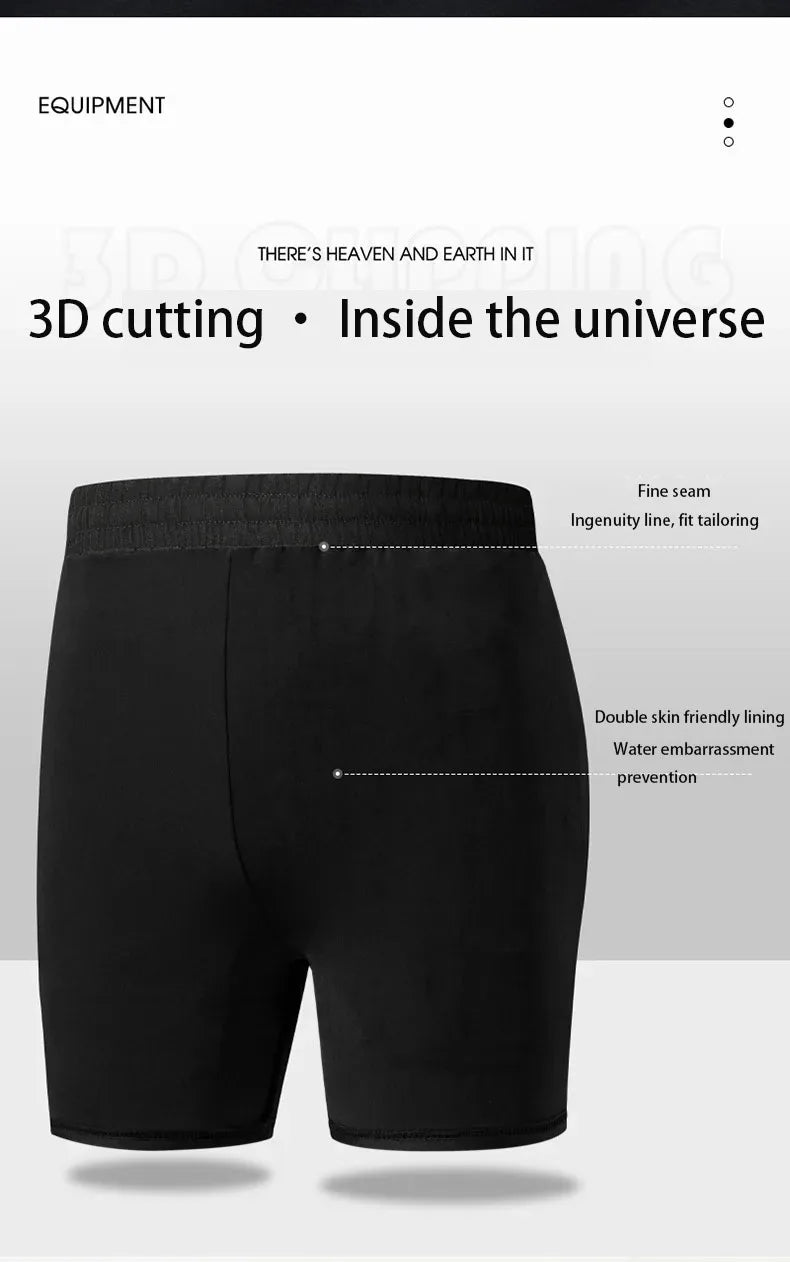 Men's Swim Trunks Double-layer Flat Angle Adult Quick-drying Anti-embarrassment Swim Trunks Beach Pants Spa Swimming Kit