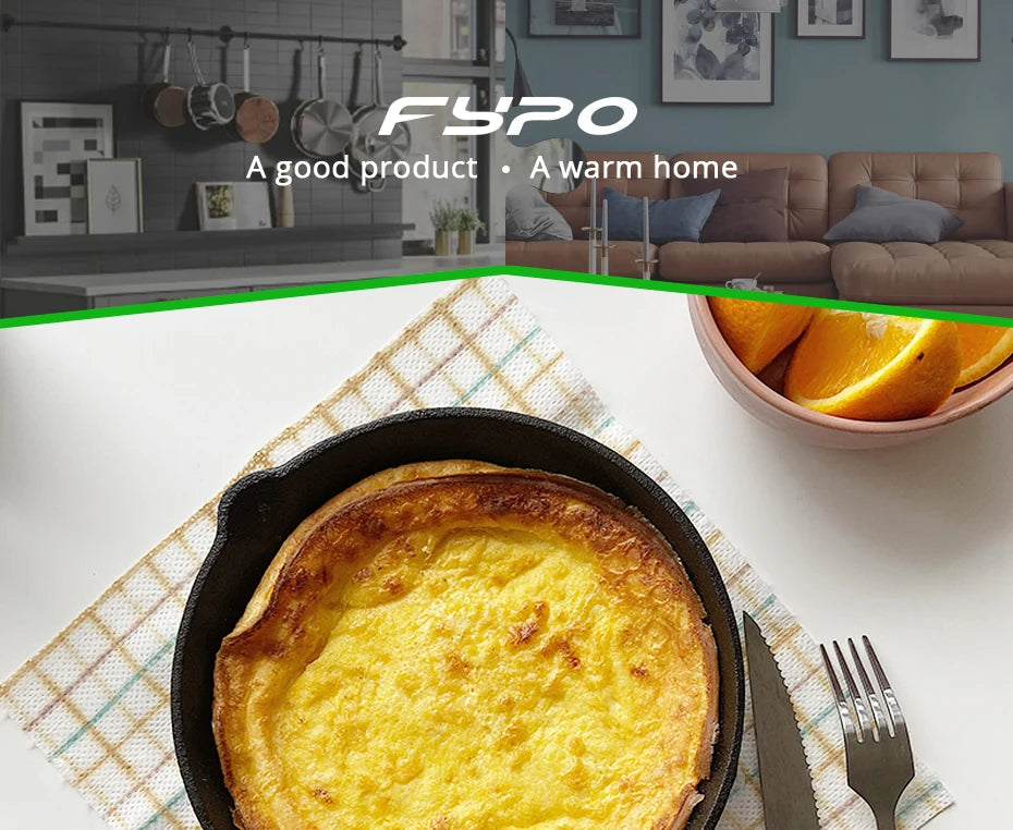 Cast Iron Frying Pan,14/16/20cm Non-stick Skillet Kitchen Fry Pot Breakfast Pan Omelette Pancake Pot Induction Cooking Cookware