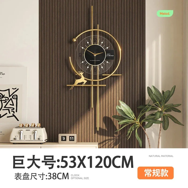 Popular Dining Room Wall Clock Minimalist Luxury Decor Silent Quartz Clock Creative Kitchen Living Room Art Home Decor