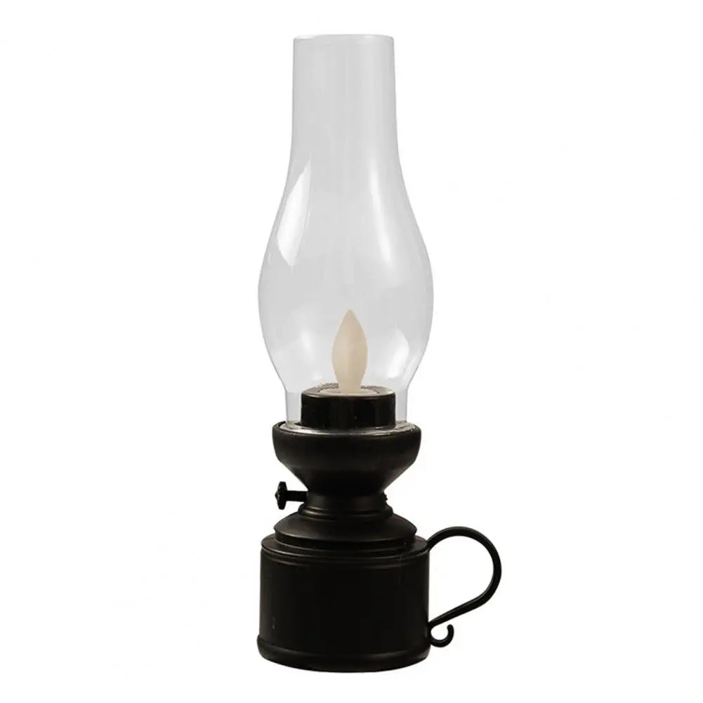 Vintage 80s Old-fashioned Lamp LED Candle Flickering Warm Light Home Decor Electronic Candle Lamp