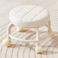 Pulley, Low Stool, Universal Wheel, Small Stool, Seat with Wheels, CHILDREN'S Multi-functional Shoe Changing Stool, round Stool