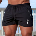 Men's Swimming Trunks Summer Gyms Fitness Bodybuilding Men Cross Print Beach Shorts Boxer Trunks Men Running Sport Sportwaer