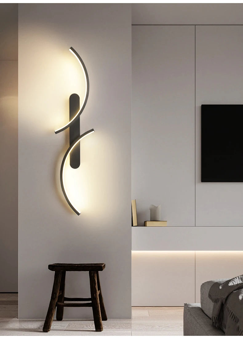 Minimalist Wall Lamp LED C Shape Wall Sconce Modern Simple for Home Decor Perfect Lighting Living Room Bedroom Hallway Office