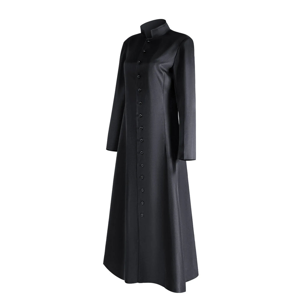 Medieval Priest Costume Long Clergy Robes Clergy Costume Pastor Minister Coat for Halloween Cosplay