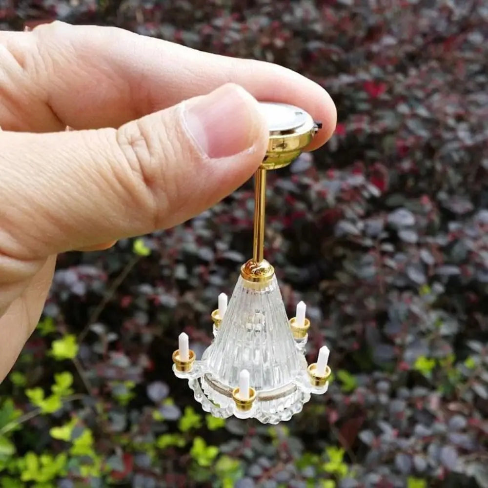 Dollhouse Light 1:12 Scale Floor/Ceiling/Wall Lamp Miniature Retro Chandelier Doll Accessories Scene Model Mini Furniture Gift