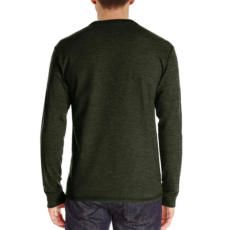 Men Fashion Casual T-Shirts Long Sleeve Tops For Man Soild O Neck Shirts Elastic Gym T Shirt Soccer Tees Streetwear Man Clothing