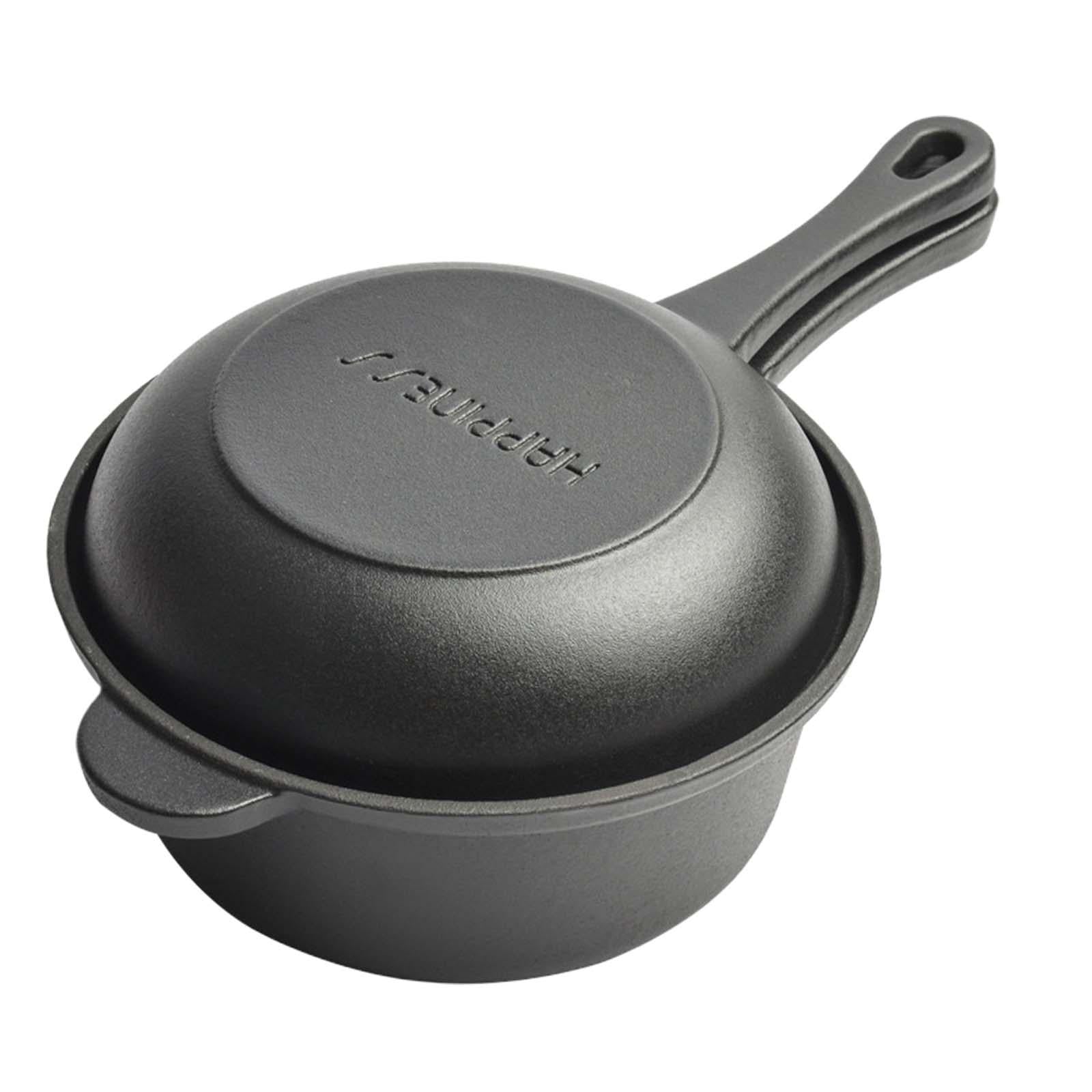 1 Set Cast Iron Pots Non-stick Pan Dual-Purpose Cast Iron Saucepan Home Kitchen Tools Breakfast Cooking Frying Pan