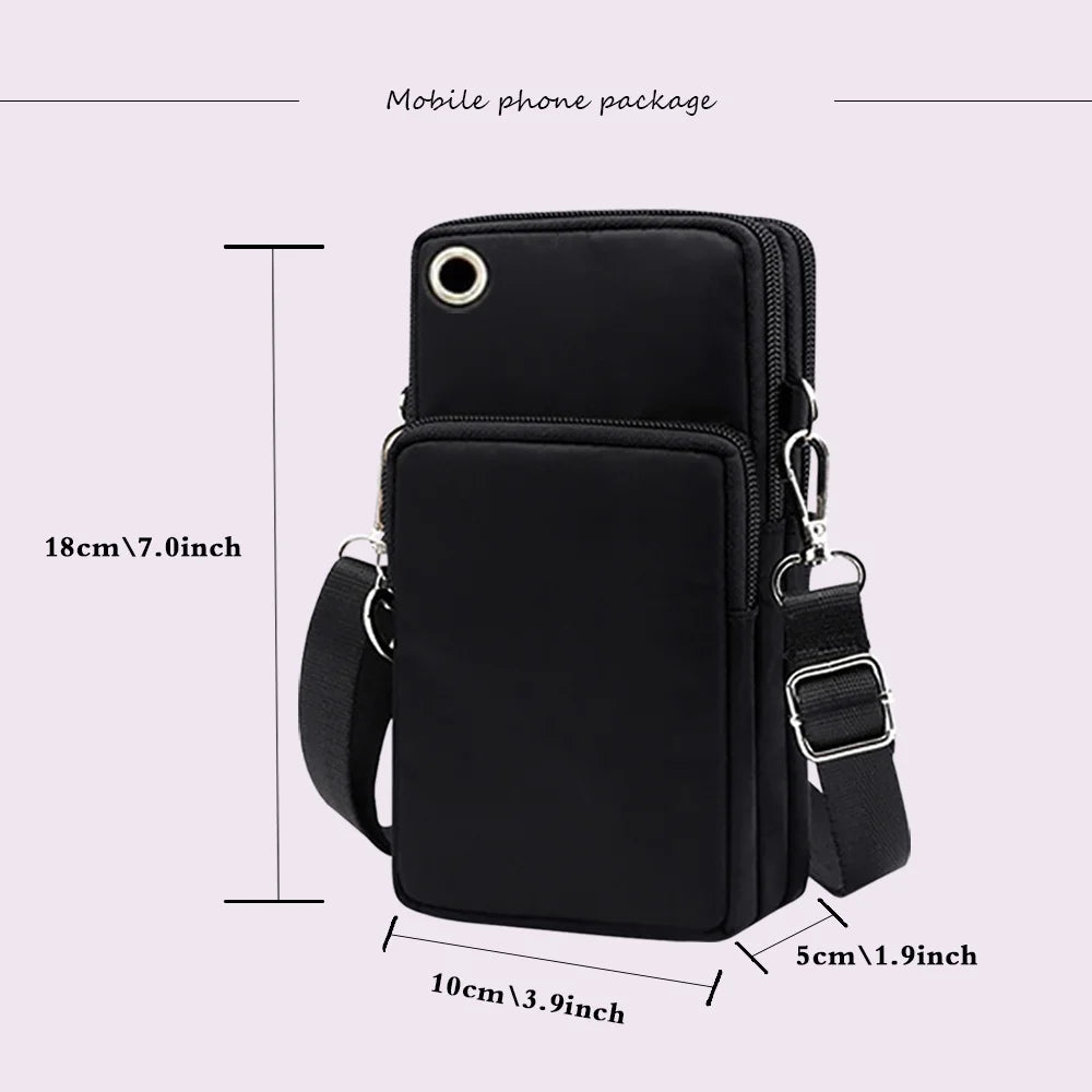 Universal Mobile Phone Bag Iphone 13 Huawei Shoulder Cross-body Package Women Sport Pouch Unisex Arm Wrist Bags Butterfly Print