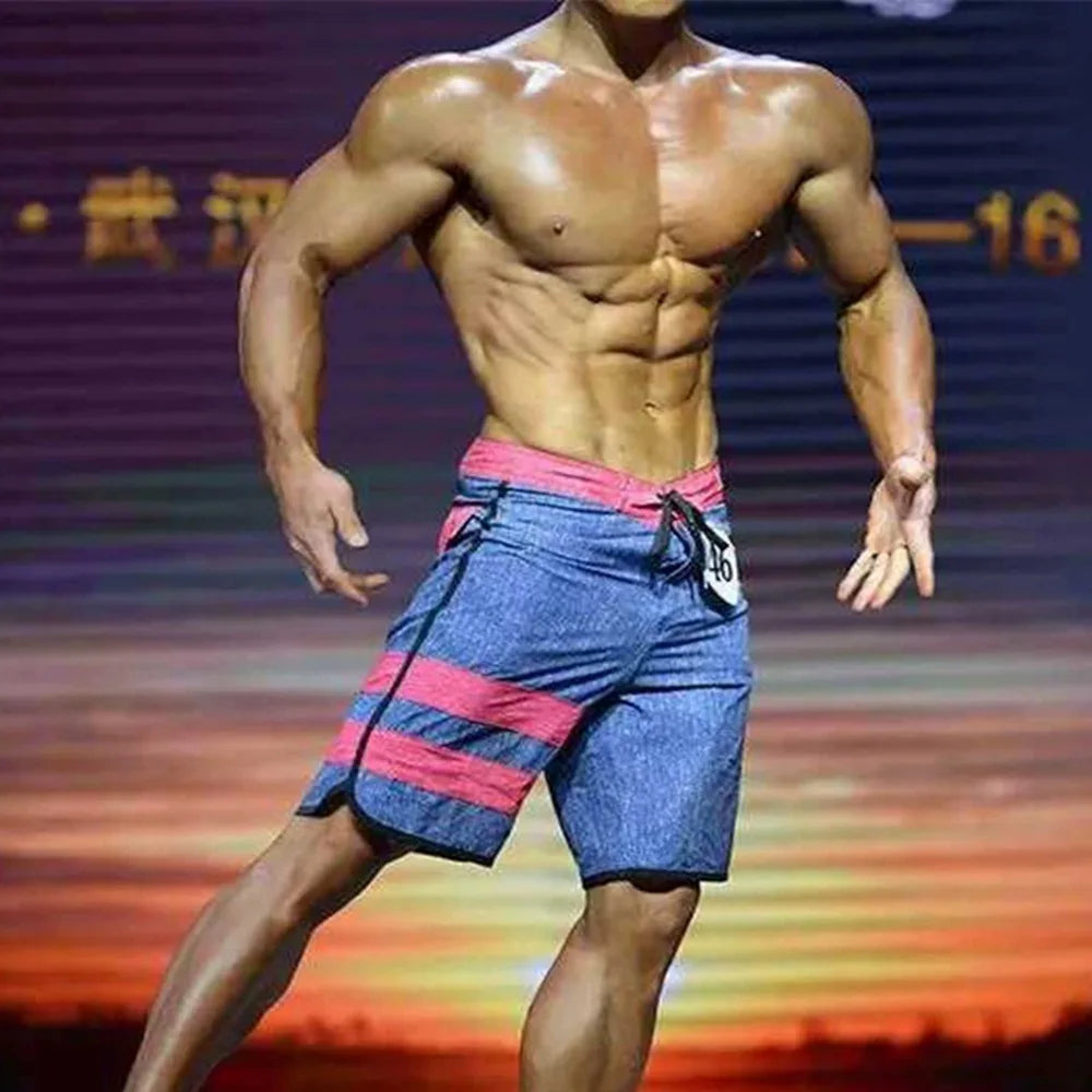 New Fashion Men's Waterproof Stretch Surf Pants Quick-Dry Bermuda Boardshorts Casual Spandex Swimming Trunks Beach Shorts T04