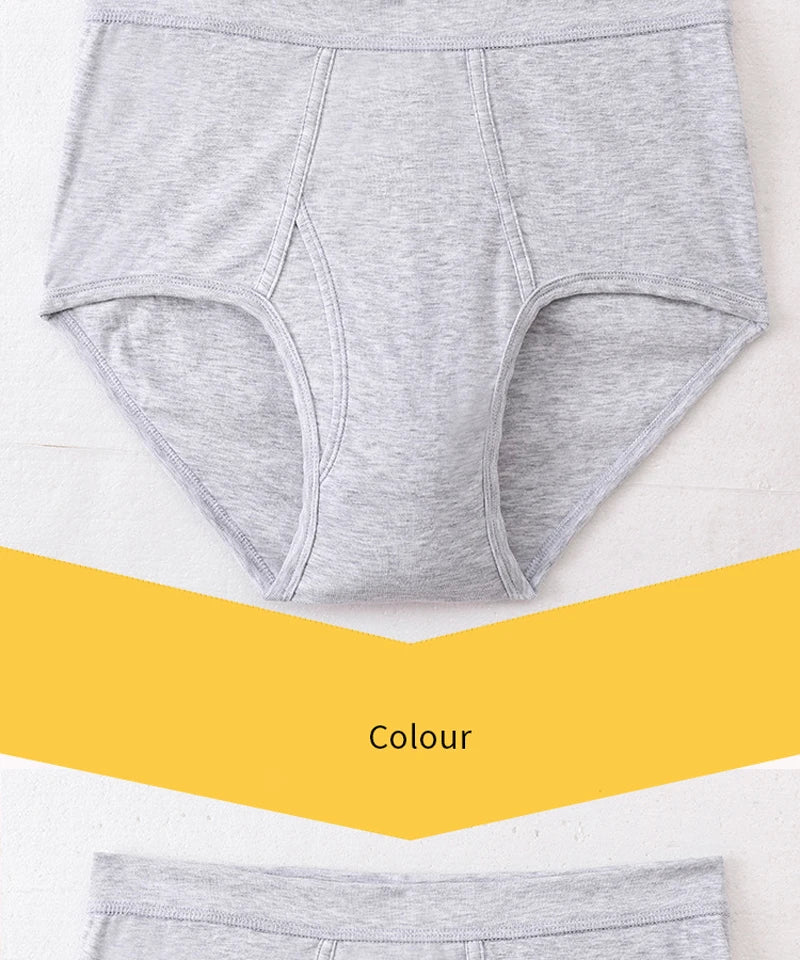 Men's Briefs Sexy Underwear Men 100%Cotton Soft Underpants Comfortable Solid Panties Male High Waist Breathable Underwear Cuecas